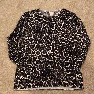 J Crew Factory leopard sweater XS 💕💕super cute!